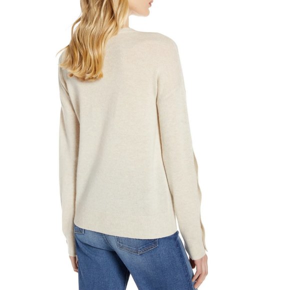 EUC - Cashmere/Wool Button Sleeve Sweater - Picture 3 of 8